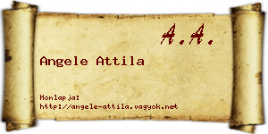 Angele Attila névjegykártya